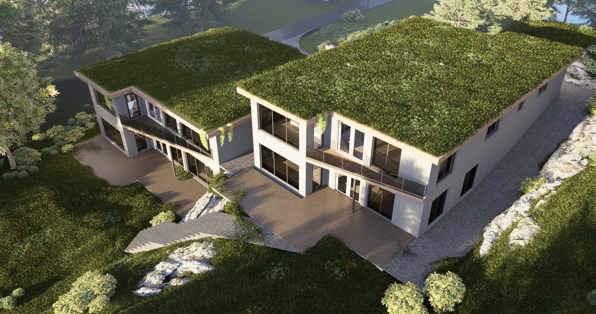 Render 3, Enebolig med kårbolig