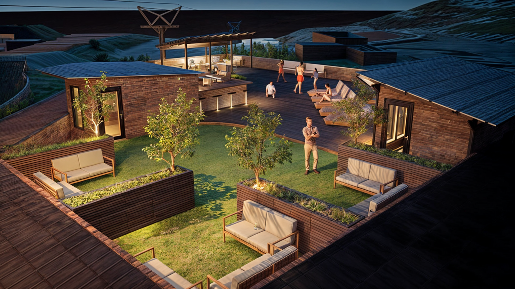 Takterrasse lounge — Elvehuset Odda