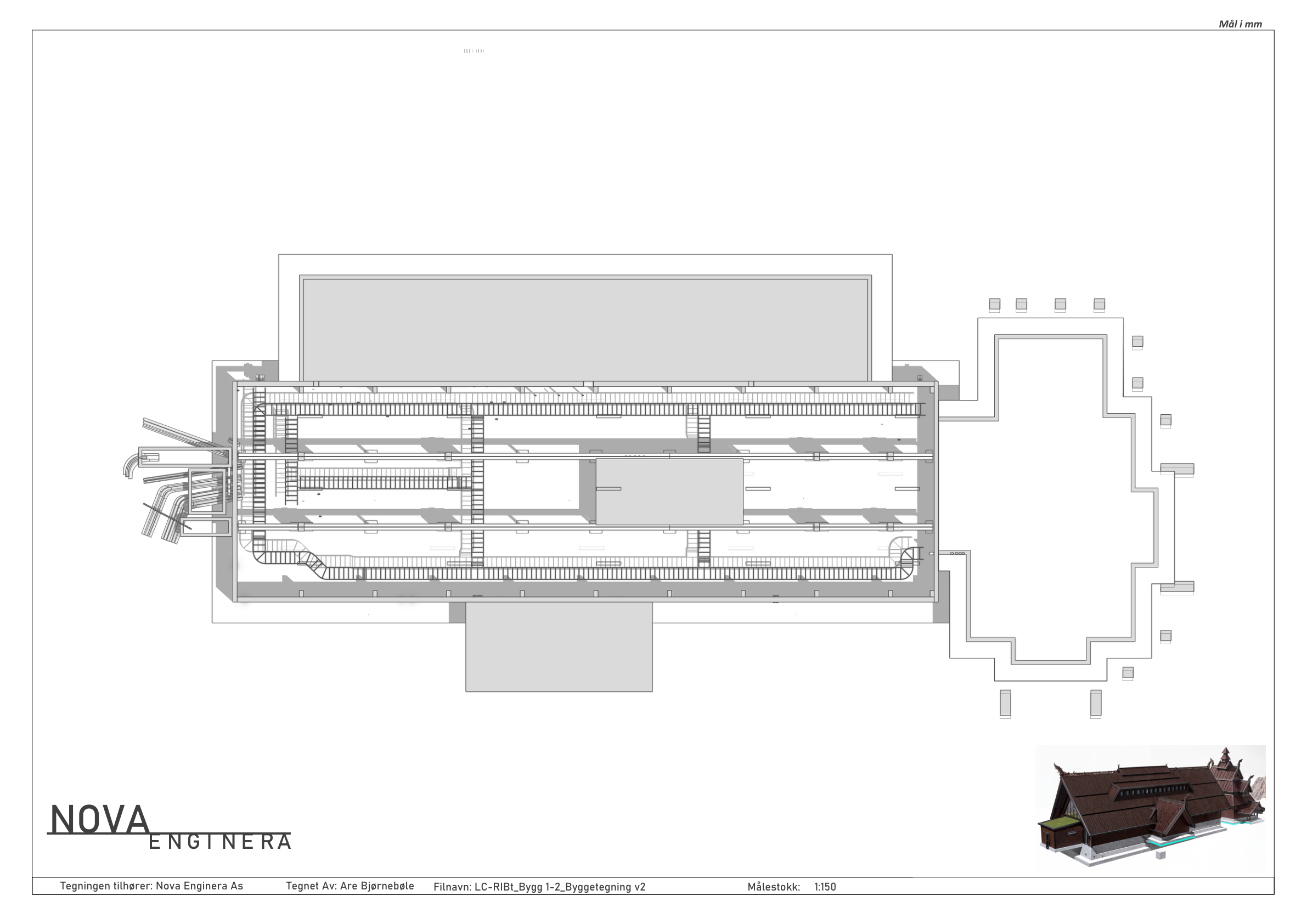 Byggetegning stavkirke — Lote Camp