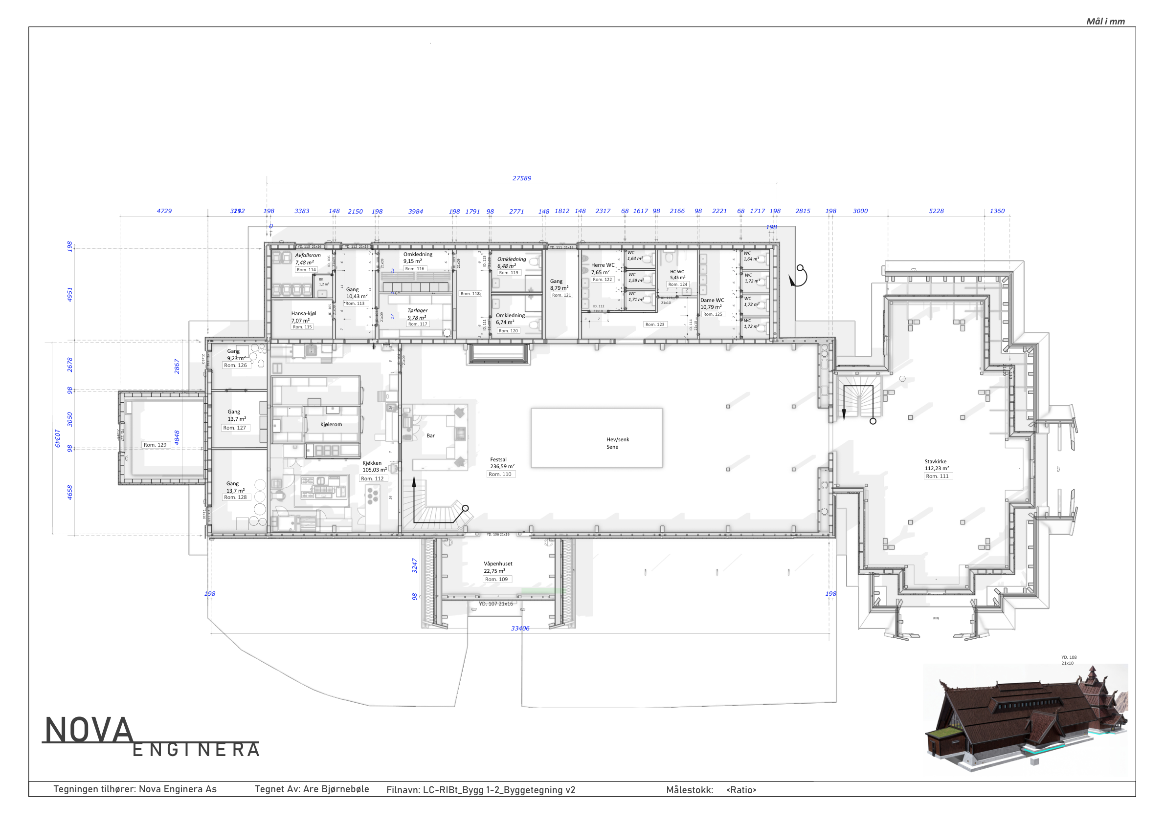 Plantegning 1. etasje — Lote Camp